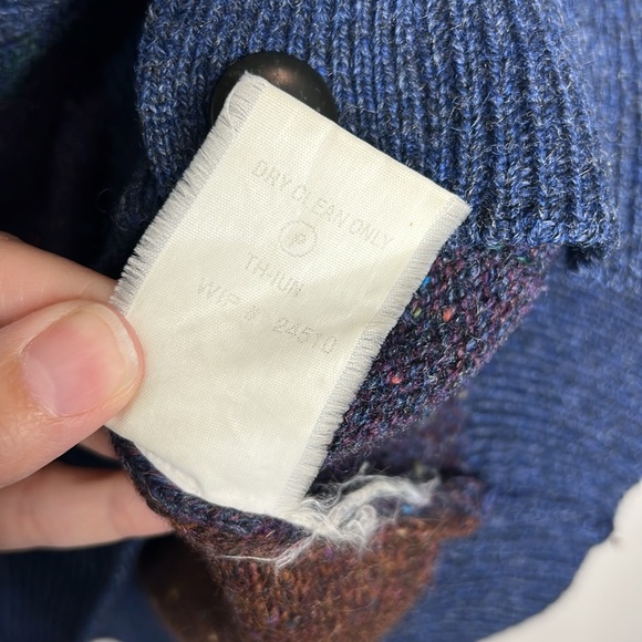 Vintage WOOLRICH Color blocked Grandpa Sweater size Small - Picture 9 of 12